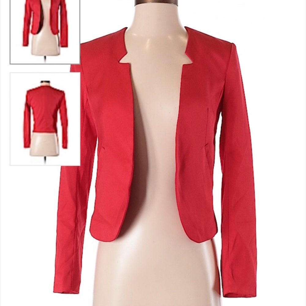 Bright Red H&M Blazer Jacket. Size 2. Like New.